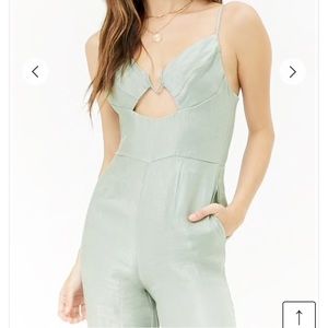 Cutout Jumpsuit in Sage